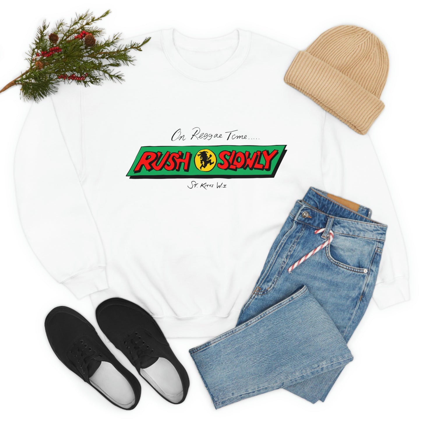 Unisex On Reggae Time Crewneck Sweatshirt