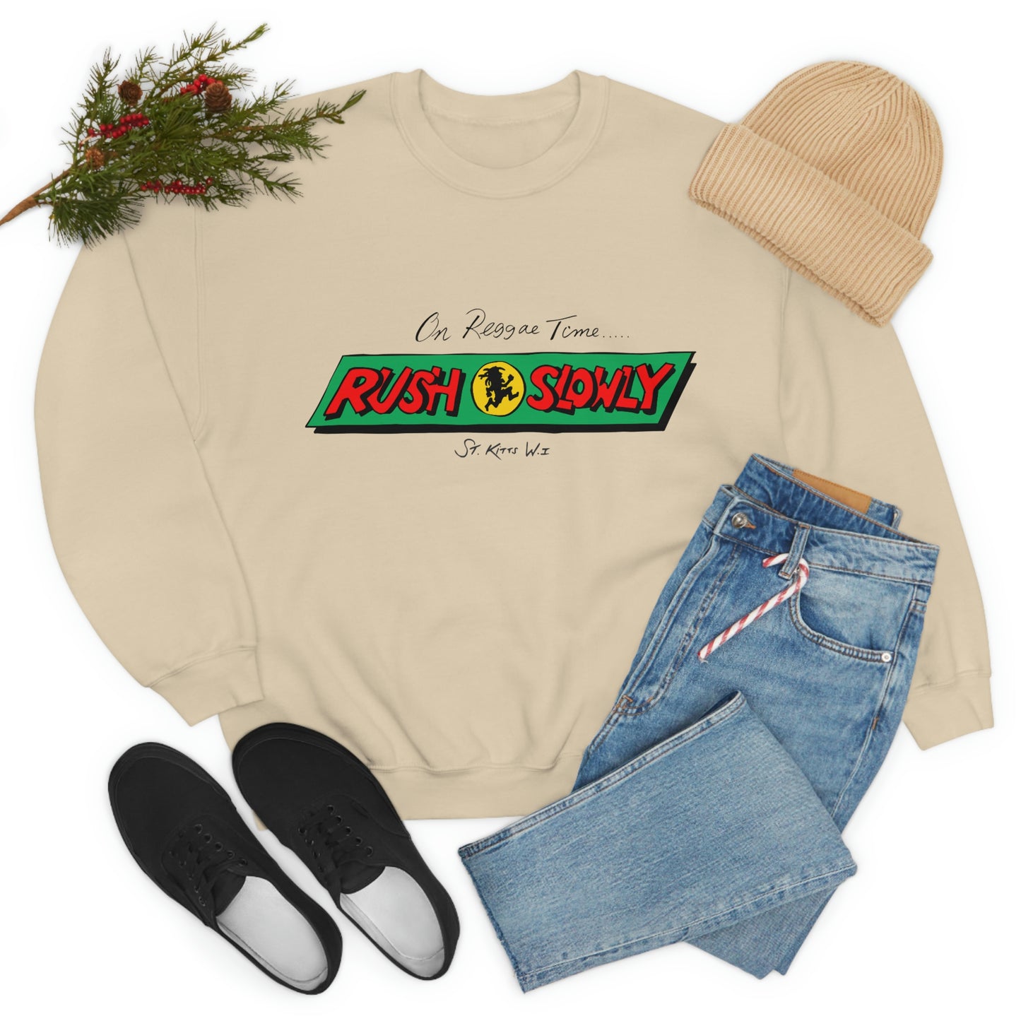 Unisex On Reggae Time Crewneck Sweatshirt