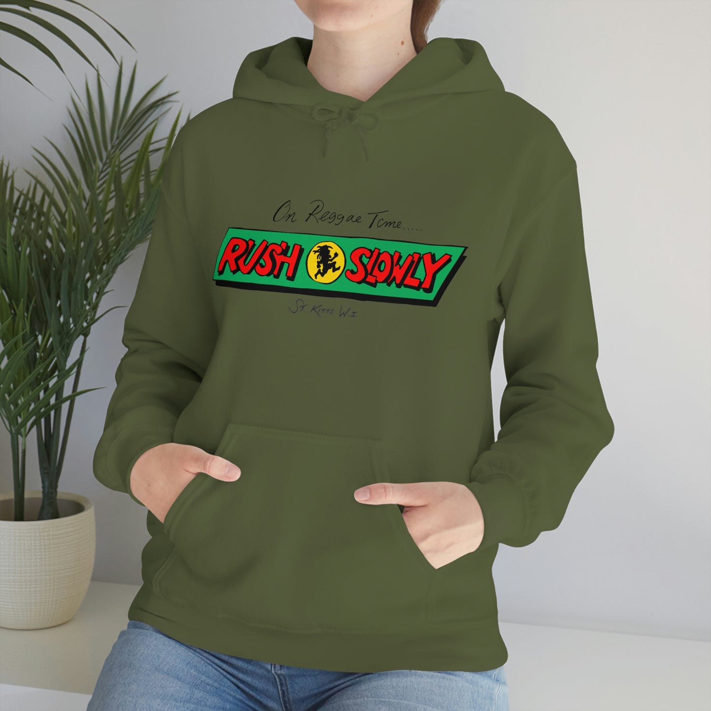 Unisex On Reggae Time Hooded Sweatshirt