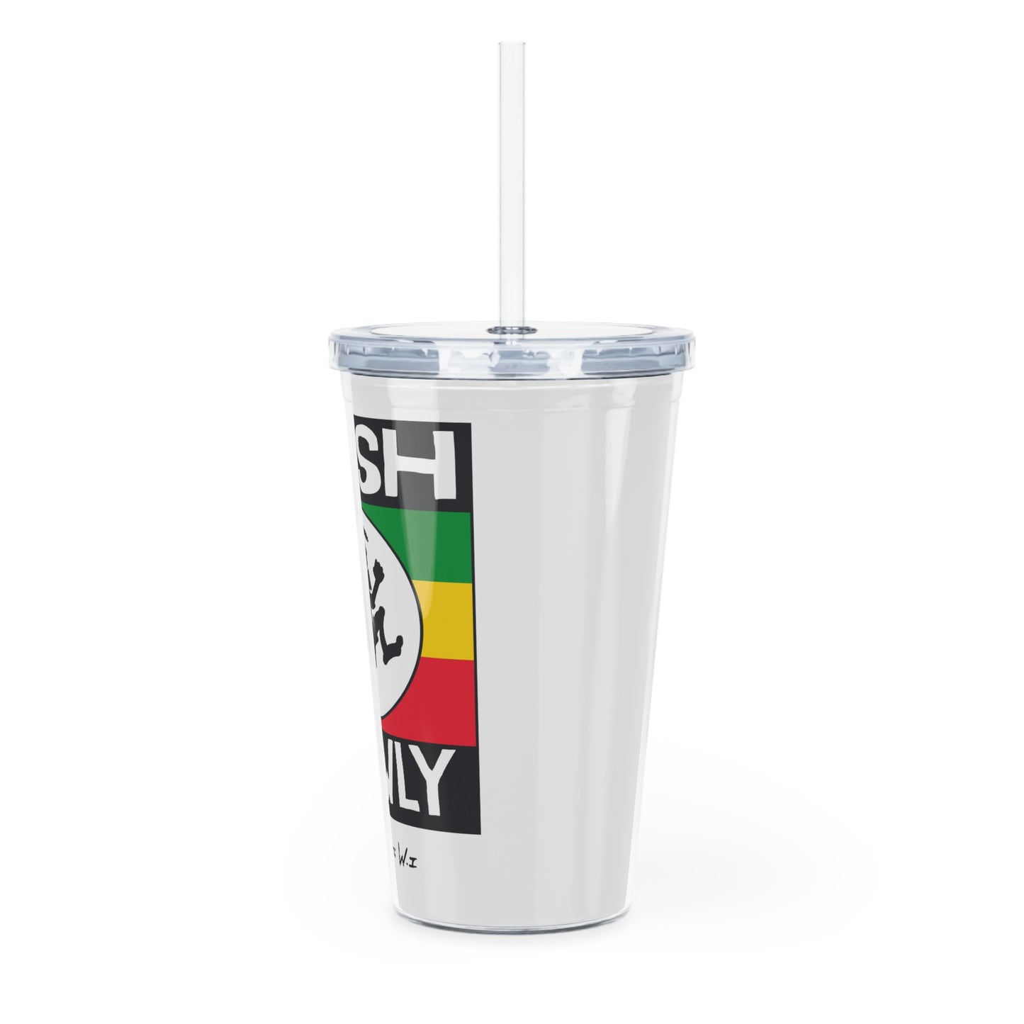 Rush Slowly Plastic Tumbler with Straw