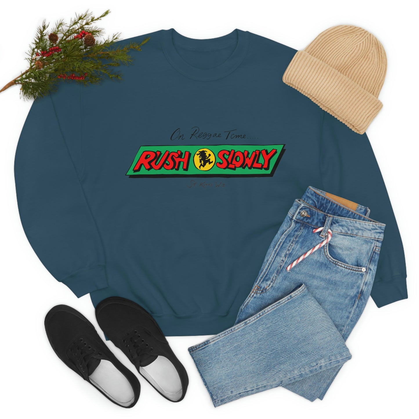 Unisex On Reggae Time Crewneck Sweatshirt