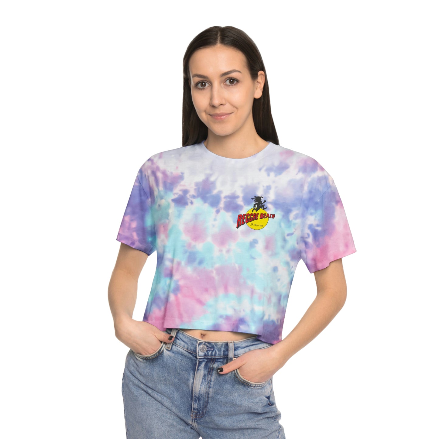 Women's Airplane Tie-Dye Crop Tee