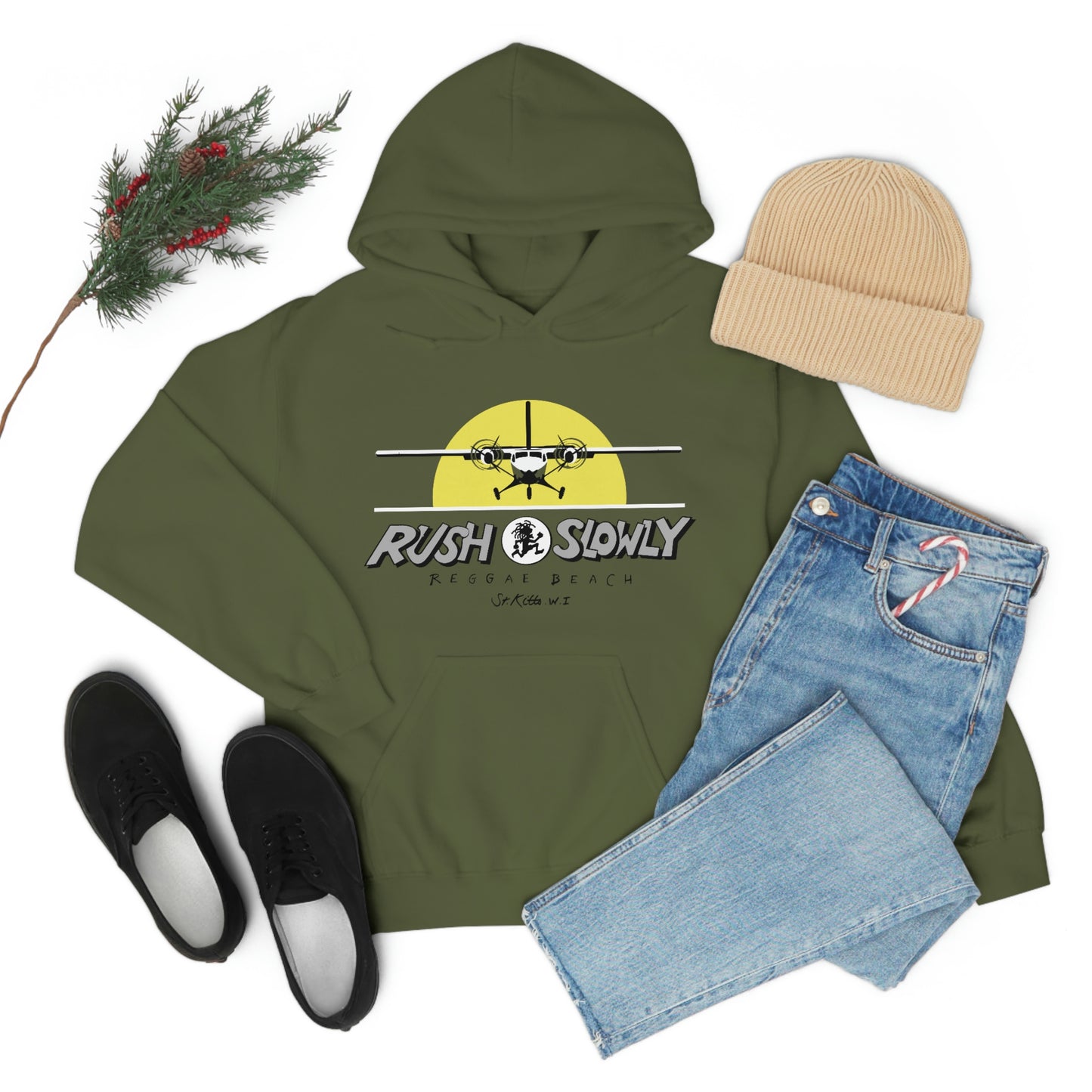 Unisex Airplane Hooded Sweatshirt