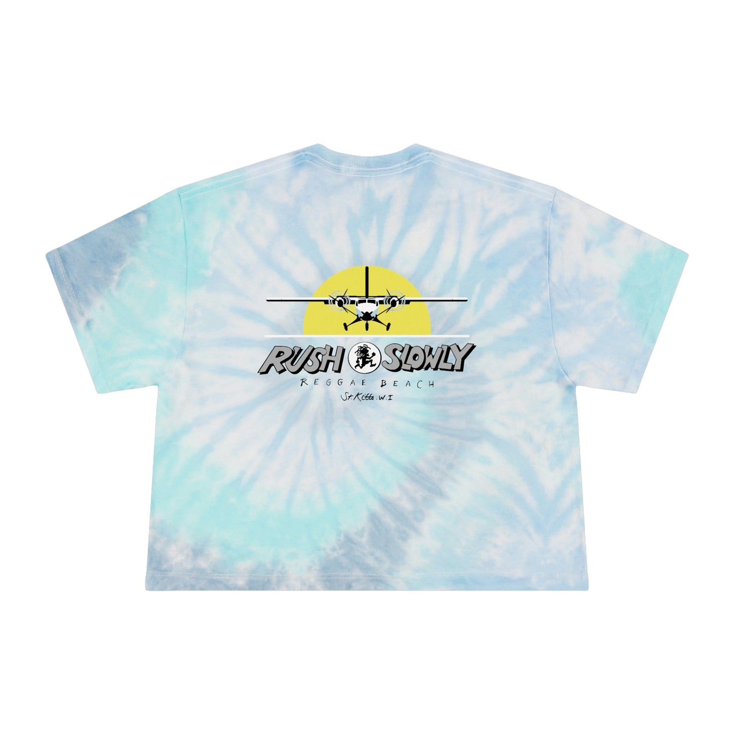 Women's Airplane Tie-Dye Crop Tee