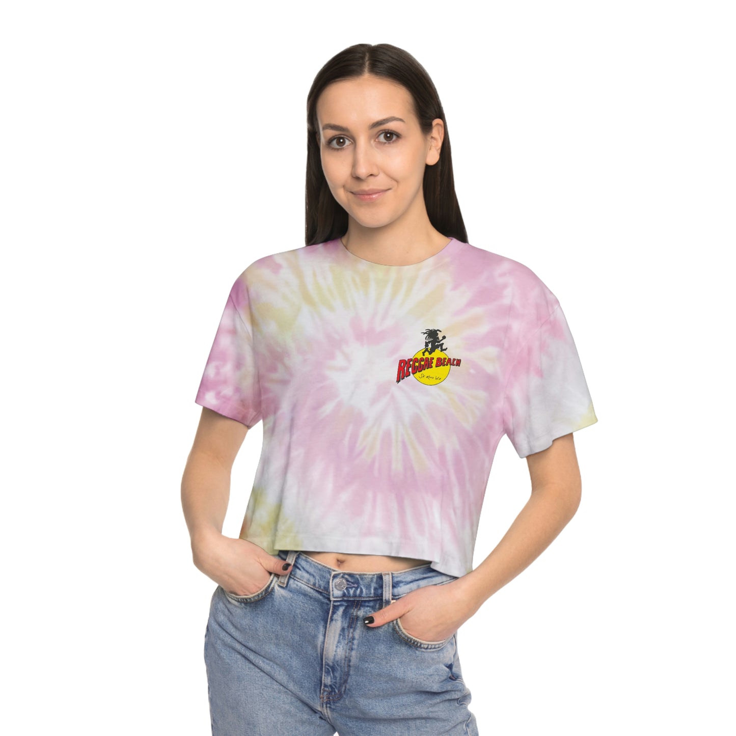 Women's Airplane Tie-Dye Crop Tee