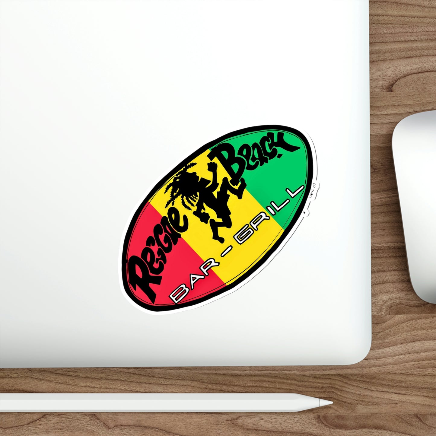 Reggae Beach Logo Stickers