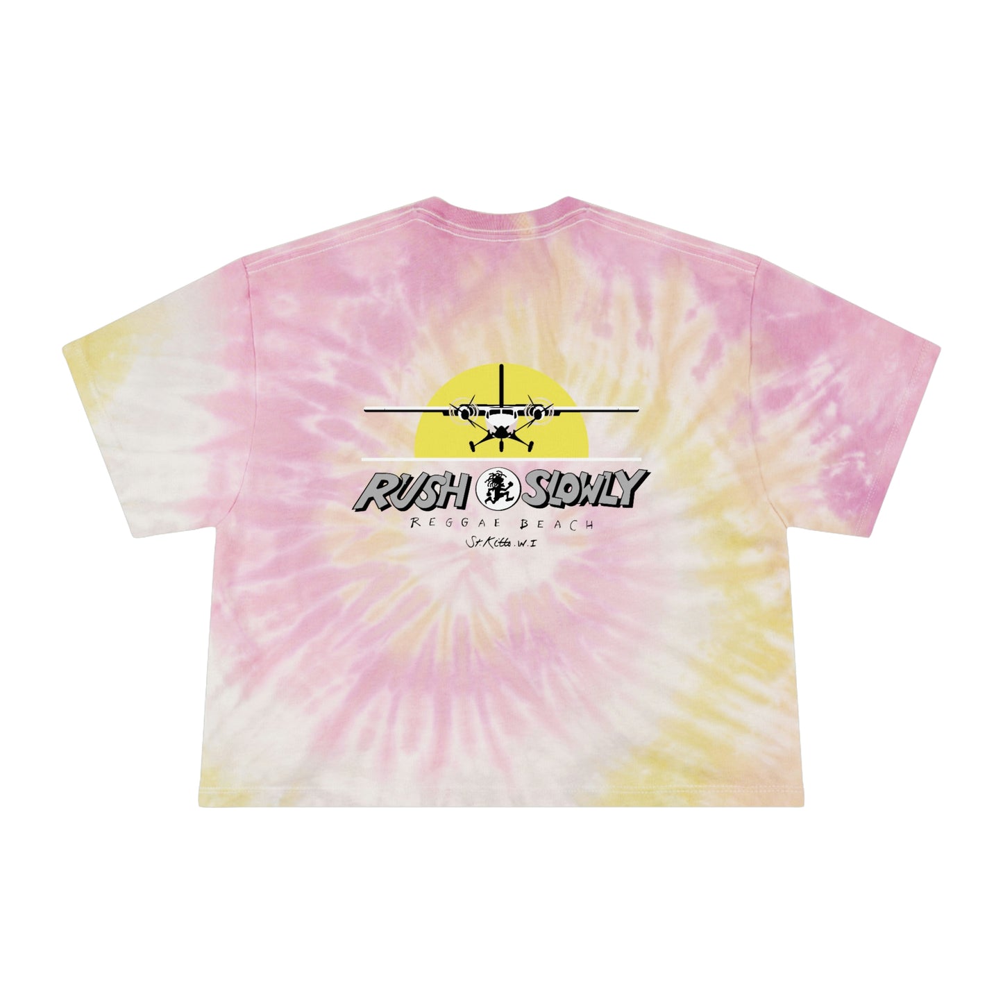 Women's Airplane Tie-Dye Crop Tee