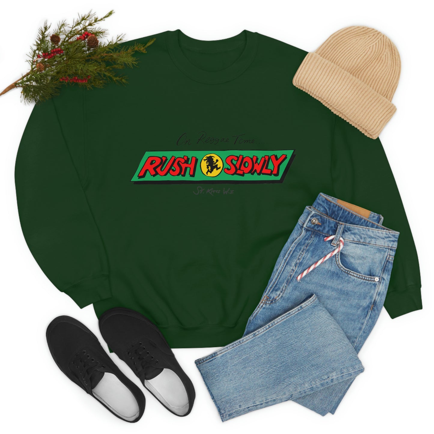 Unisex On Reggae Time Crewneck Sweatshirt