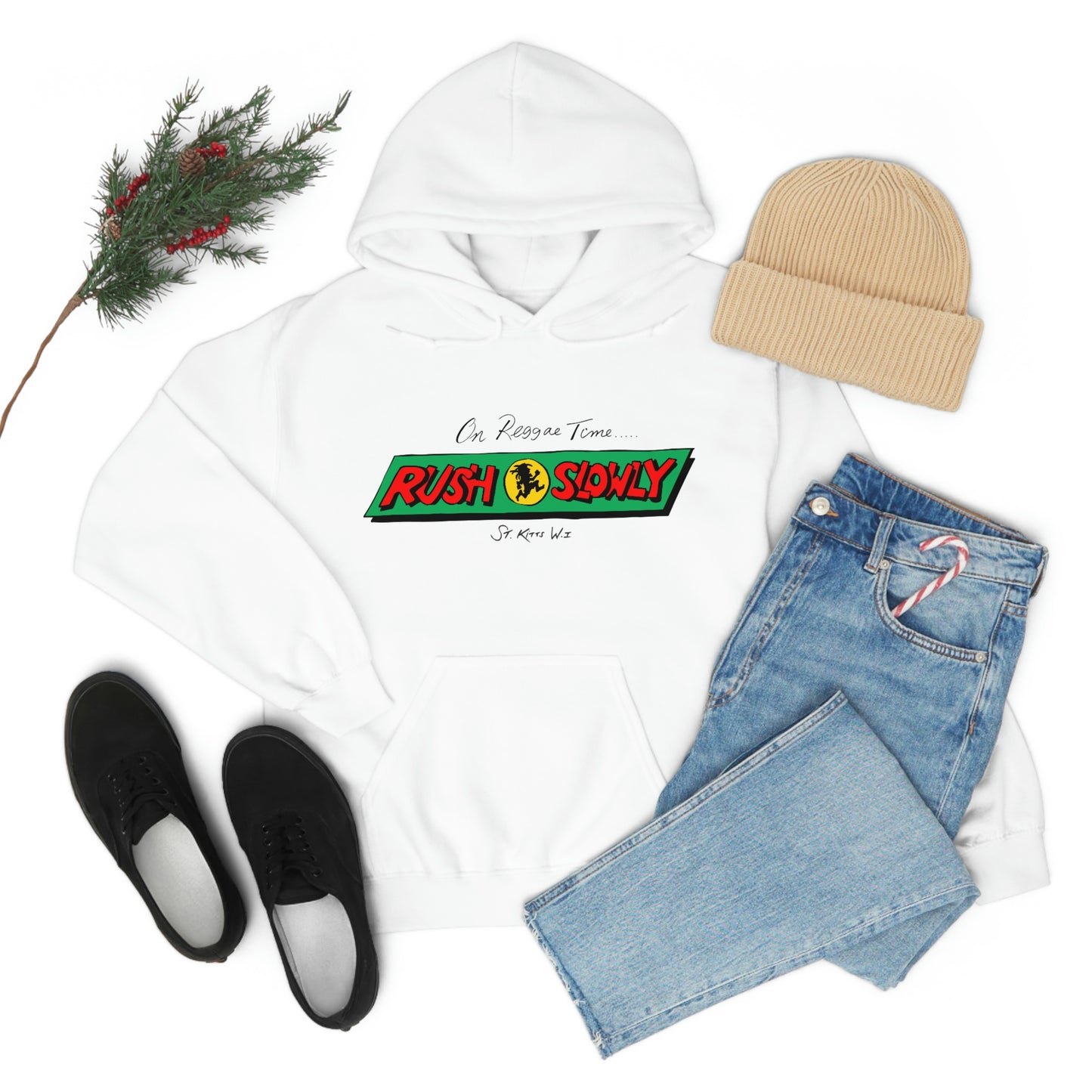 Unisex On Reggae Time Hooded Sweatshirt